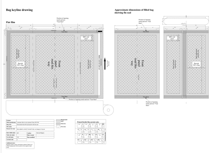 Bag Technical Drawing